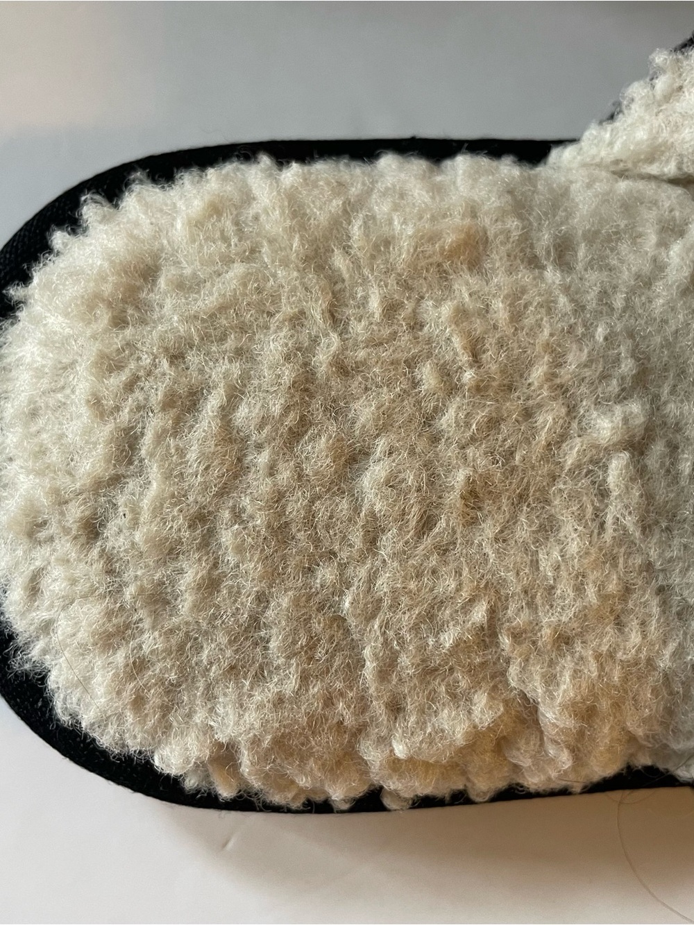 Rae Dunn "CHILL MODE" Black Quilted Sherpa Lined Slide Slippers - Women's Size S - Picture 6 of 8